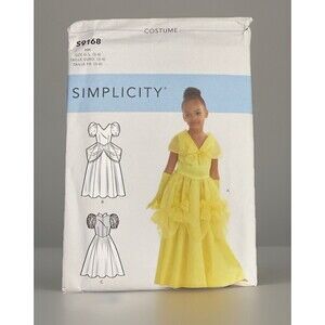 Simplicity Pattern S9168 Royal Princess Costume Dress Sz 3-6 UNCUT